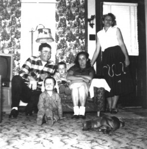 Dad, Bobby, Mom and Gary with Bessie Miracle