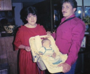 Roger with wife and son